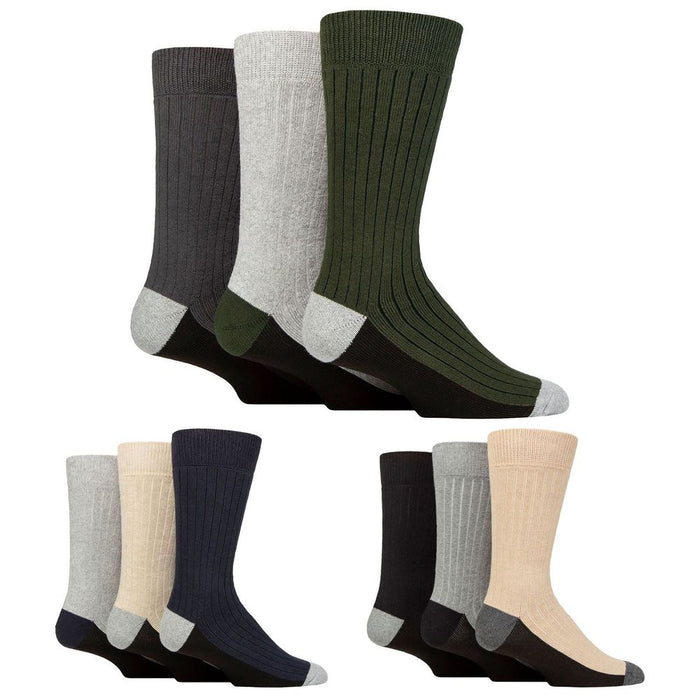 Wildfeet - 3 Pack Men’s Recycled Cotton Boot Socks