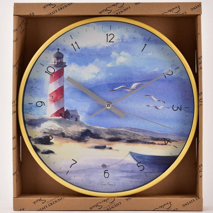 Widdop By The Seaside Clock - Lighthouse by Finola Stack