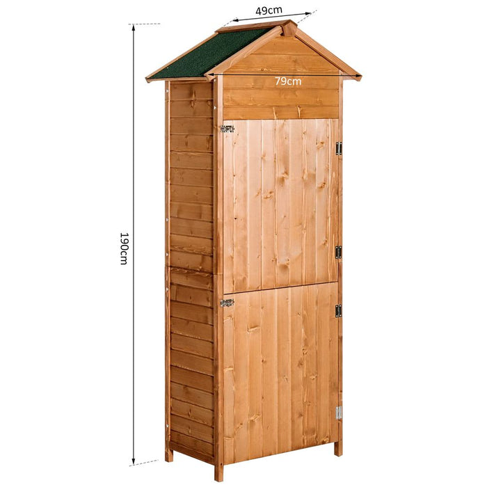 Garden Shed Wooden Timber Garden Storage Shed Tilted-felt Roof & Lockable Doors