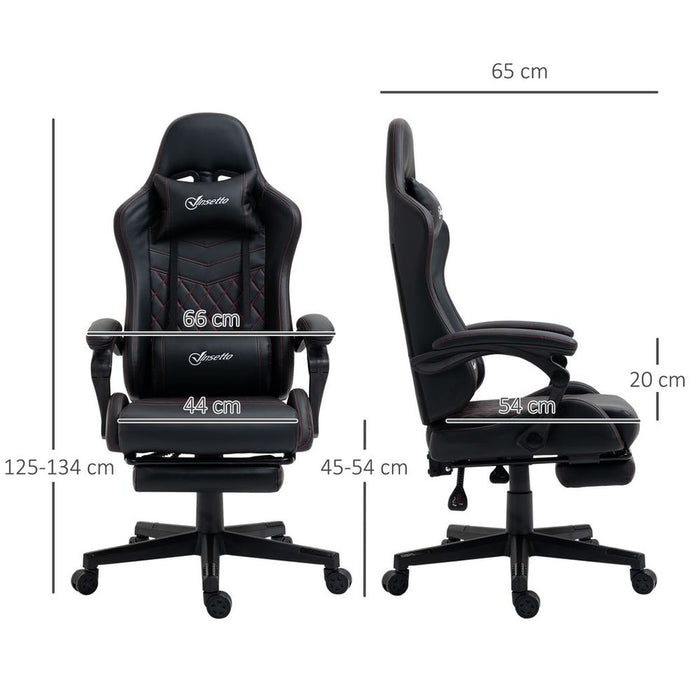 Ultimate Gaming Chair: Racing Style Recliner, PU Leather, Ergonomic Design