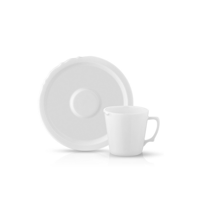 Eser-i Istanbul Tea Cup and Saucer - White - 230 cc