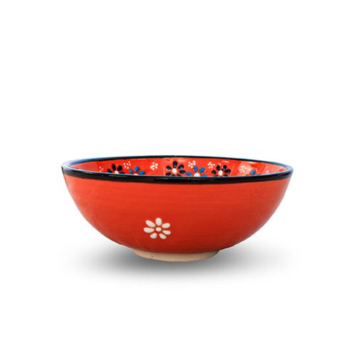 Handmade Ceramic Bowl Mexican Red 15cm