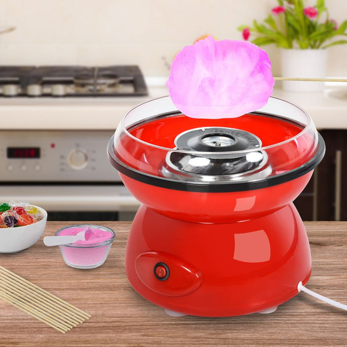 450W Non-Stick Stainless Steel Candyfloss Machine Red