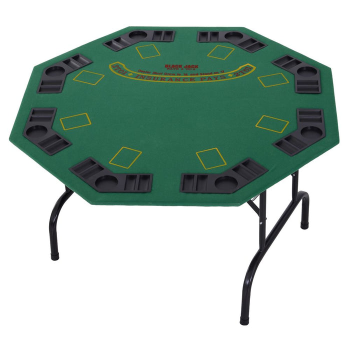 High-quality Folding Poker Table with Cup Holders & Chip Tray - HOMCOM