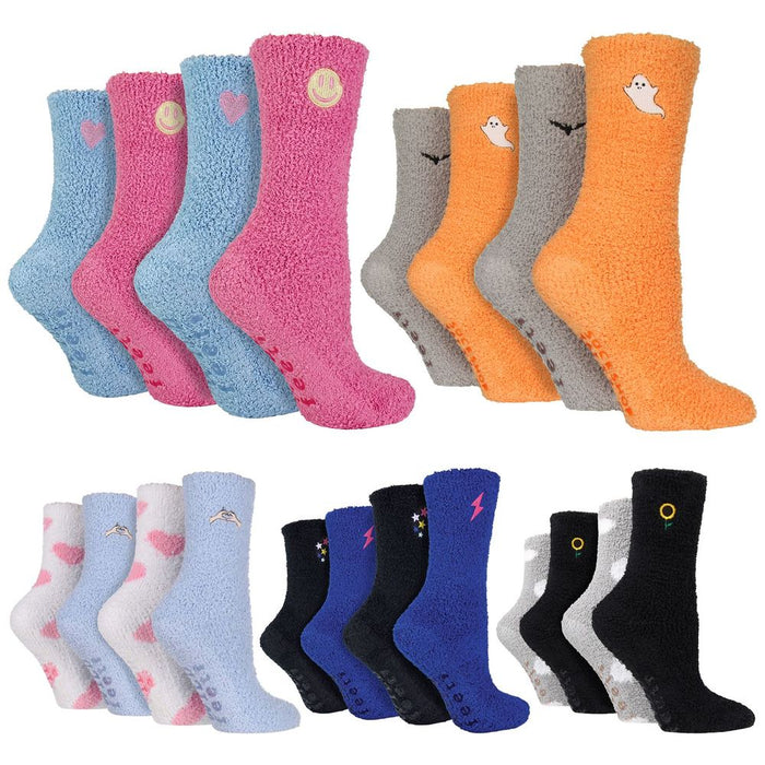 Cozy Lounge Socks - Snuggle Up in Style! Best Quality, 4 Pairs, Ultimate Comfort. Perfect Gift!