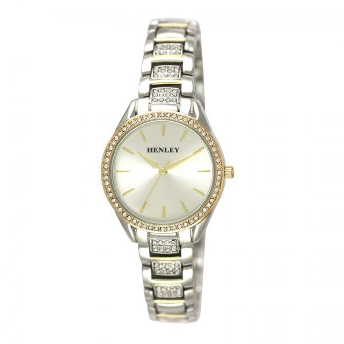 Henley Ladies Silver Face Sports Dress Bling Watch H07317.12