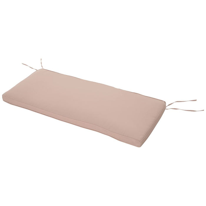 Premium Beige Outdoor Bench Cushion - Water Resistant Polyester - 110 x 46 cm