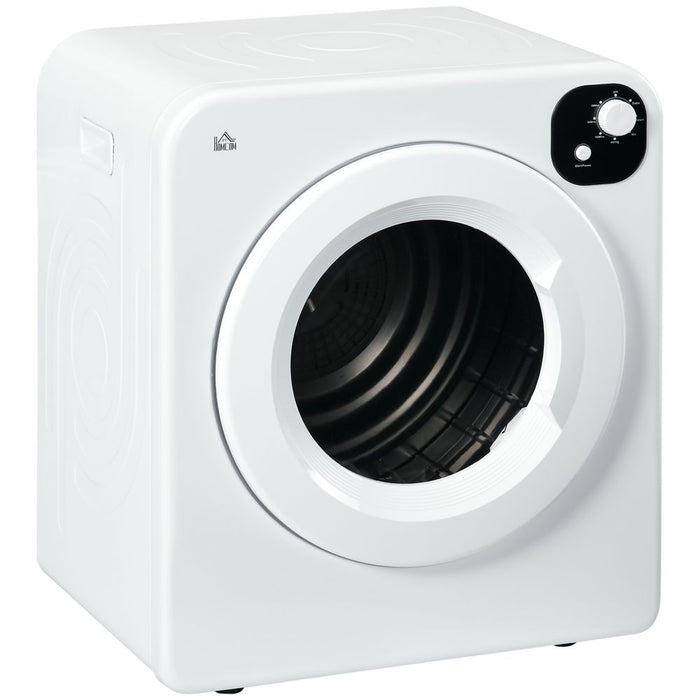 Compact HOMCOM 6kg Vented Tumble Dryer | 7 Dry Programs | Small Spaces | White