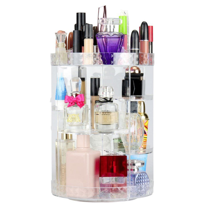 360° Rotating Makeup Organiser | Stylish & Durable Cosmetic Storage