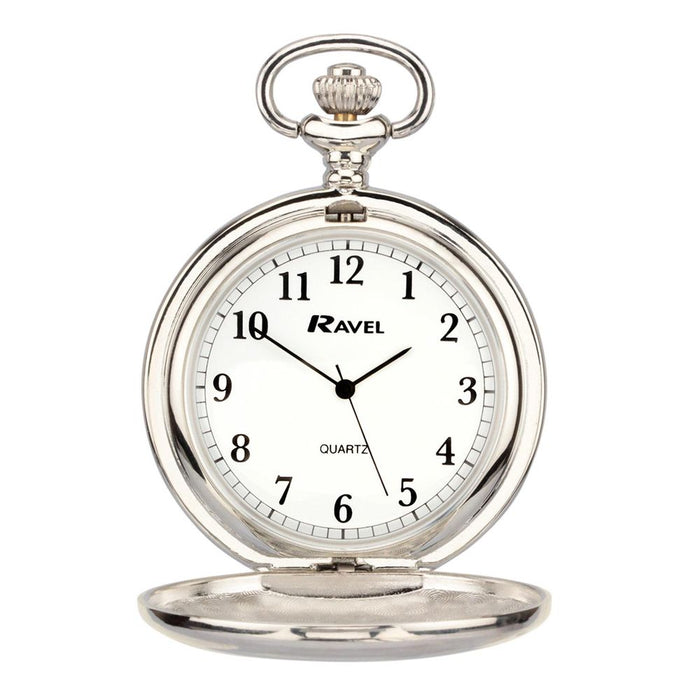 Ravel Plain Pocket Watch Chrome - Top Quality Timepiece for All Demographics