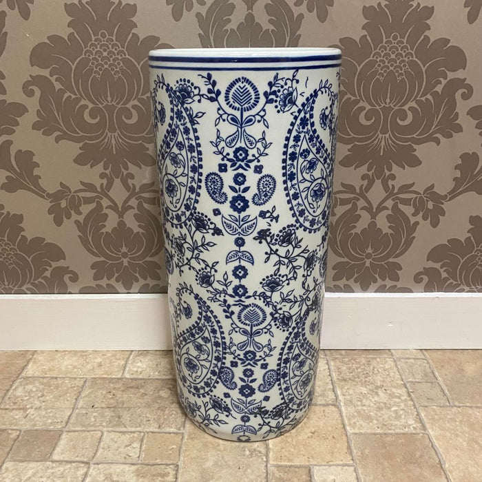 Premium 18" Blue & White Umbrella Stand - High Quality & Stylish Design