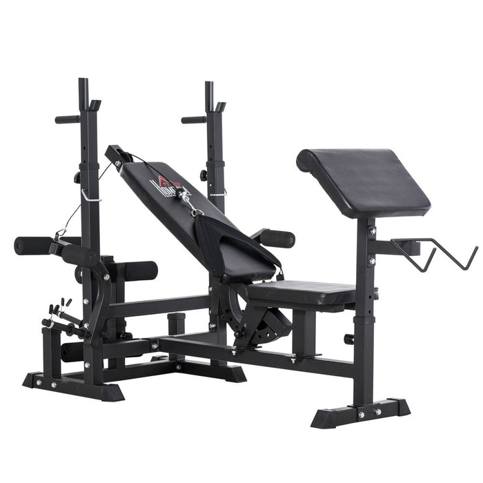 HOMCOM Multi-Exercise Weight Bench: Full-Body + Bench Press + Leg Extension