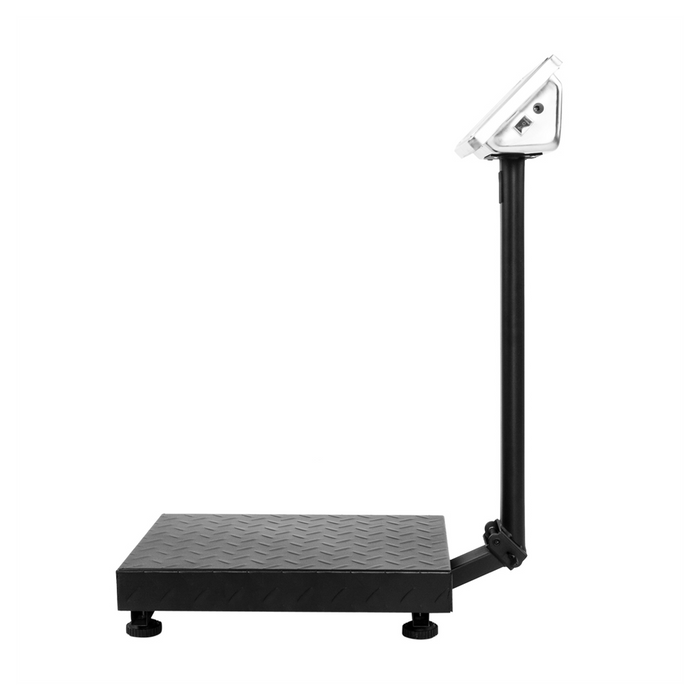 100KG/220lbs LCD Digital Personal Floor Postal Platform Scale with 30*40 Platform & 0.6mm Plate Black UK Plug