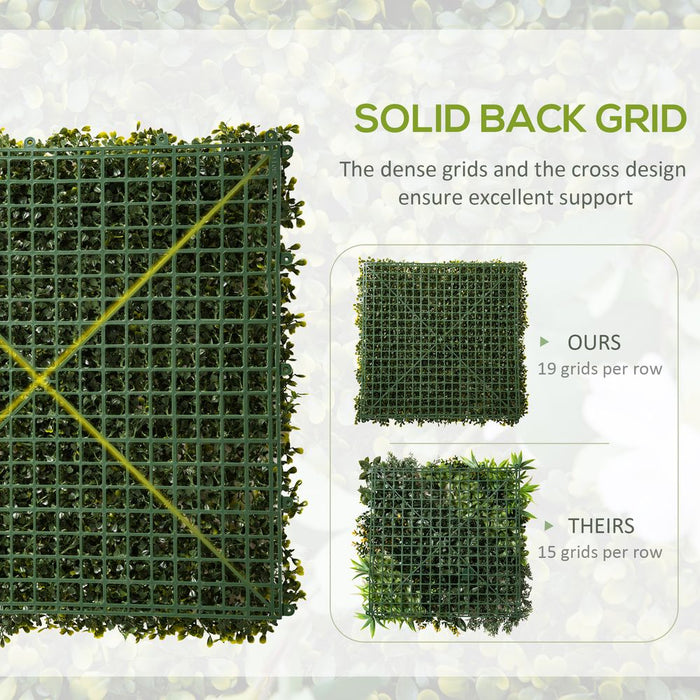 12PCS Artificial Boxwood Wall Panels - Transform Your Space with Realistic Greenery - No Maintenance Needed