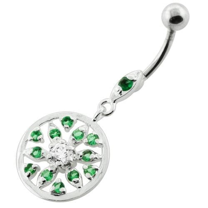 Jeweled Flower navel piercing