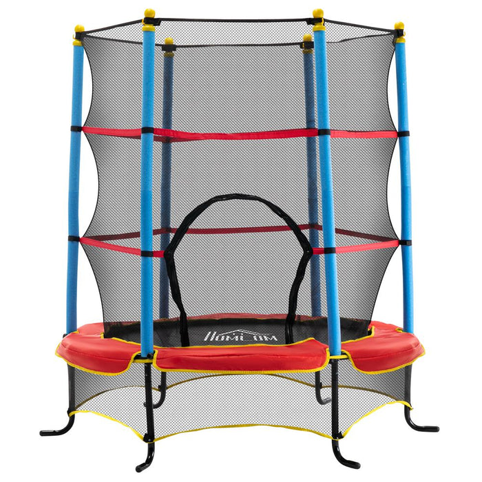 Kids Trampoline w/Enclosure Net & Safety Pad | 3-6 Yrs | Fun & Safe Indoor/Outdoor Jumping | EN71 Certified