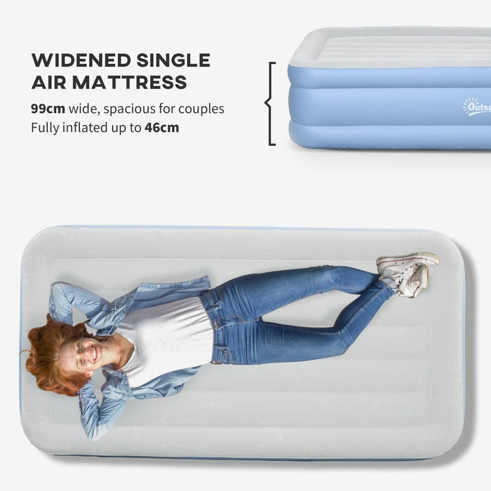 Ultimate Comfort Inflatable Mattress, Electric Pump, 191x99x46cm: Perfect for Limited Spaces!