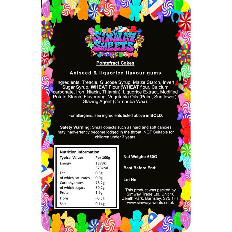Liquorice Pontefract Cakes Gift Jar - Retro Sweets, Date Assured Stock, Delivered to Your Door!
