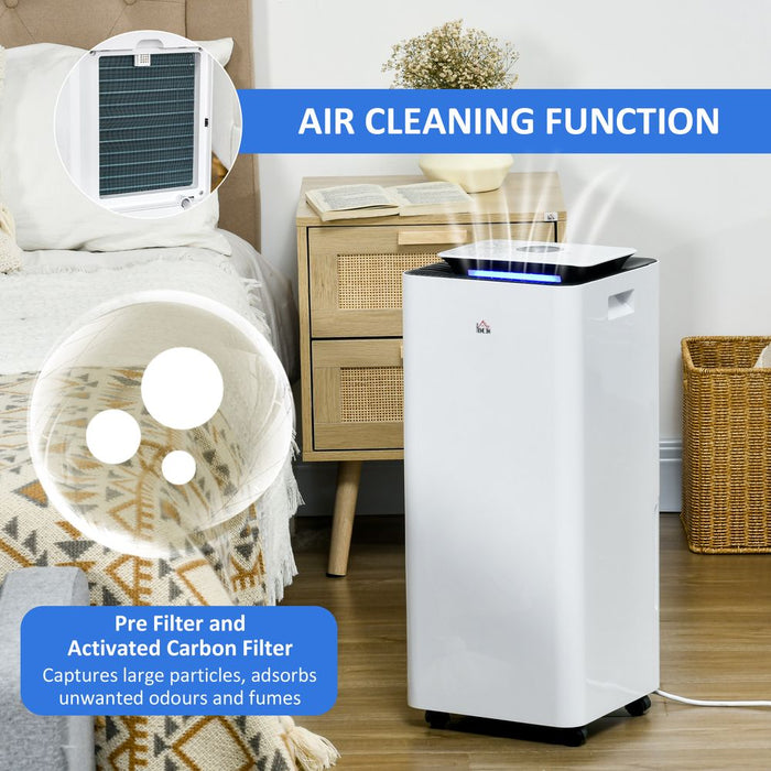 HOMCOM 16L/Day Protable Quiet Air Dehumidifier with Purifier, Timer, 5 Modes