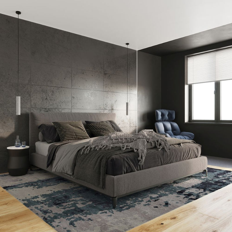 LUVO Industrial Pendant Lamp - Concrete Design - High-Quality GU10 Bulb