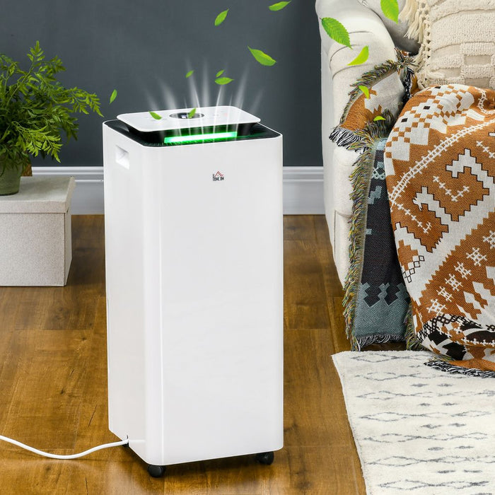 HOMCOM 16L/Day Protable Quiet Air Dehumidifier with Purifier, Timer, 5 Modes