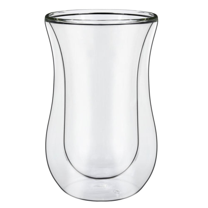 VINSANI Transparent Double Wall Glasses - Perfect for Hot & Cold Drinks - Minimalist Design - Set of 2 - Professional Seller