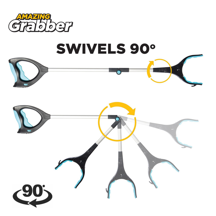 Lightweight Folding Long Reach Grabber Tool with LED Light - High-Quality & Efficient