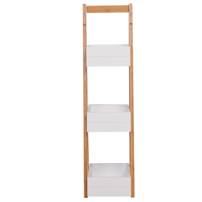 Bathroom A-Shape Rack, 3-Tier-Bamboo: Durable, stylish storage for any décor. Perfect for Bathroom, Livingroom or Kitchen.