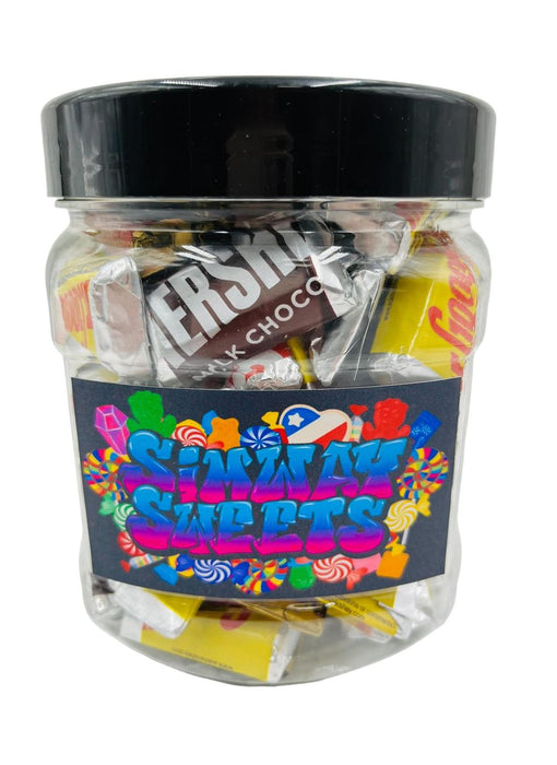 Hershey Minis Jar: Imported Chocolate Candy - Ready to Gift or Treat Yourself - Best Quality - 770g - 74 Individually Wrapped Pieces