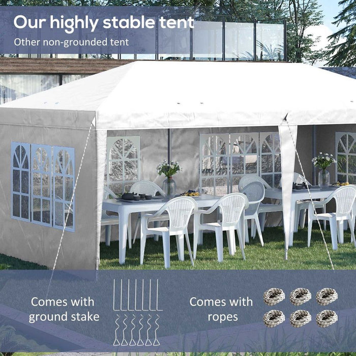 Premium Quality 3x6m Gazebo Marquee Tent with Storage Bag - Ideal for Parties and Events