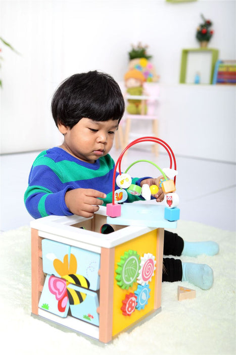 LELIN NATURE Activity Cube: Educational Toy for 12+ Months - Shape Recognition, Color Recognition, Hand-Eye Coordination