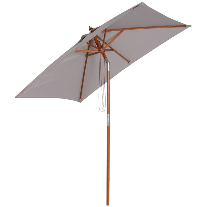 Ultimate Style Outdoor Sunshade Grey Patio Umbrella - High-Quality Parasol by Outsunny