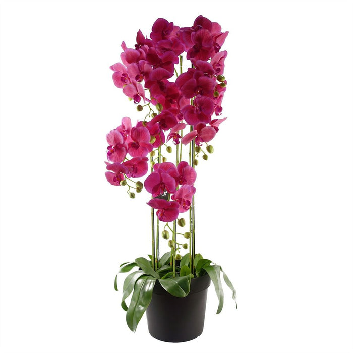 110cm Large Pink Orchid Plant Artifcial 41 REAL TOUCH flowers