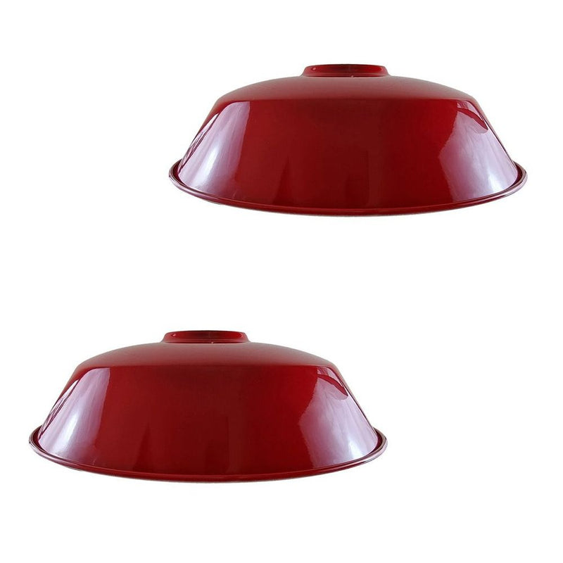 2 Pack Burgundy Retro Vintage Lampshade Easy Fit E27/B22 Base Industrial Pendant