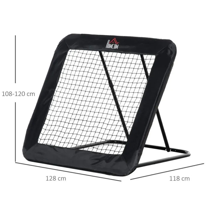 Football Training Net Training Rebounder Net w/ Adjustable Angles - Black