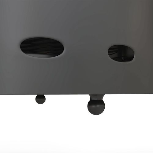 Outsunny 38cm Smokeless Wood Burning Firepit Metal Fire Pit, Dark Grey