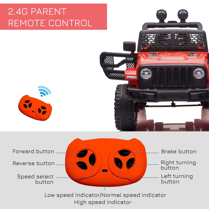 12V Kids Electric Ride On Car Truck Off-road Toy W/ Remote Control Red