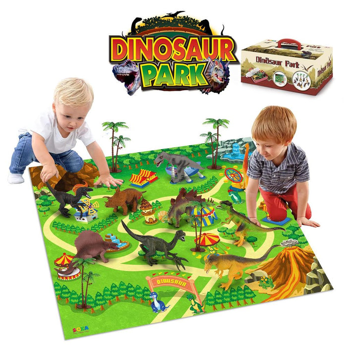 SOKA Dinosaur Playset - Realistic Figures, Safe & Educational - Ideal Gift!