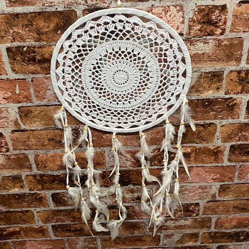30CM WHITE DREAM CATCHER WINDCHIME