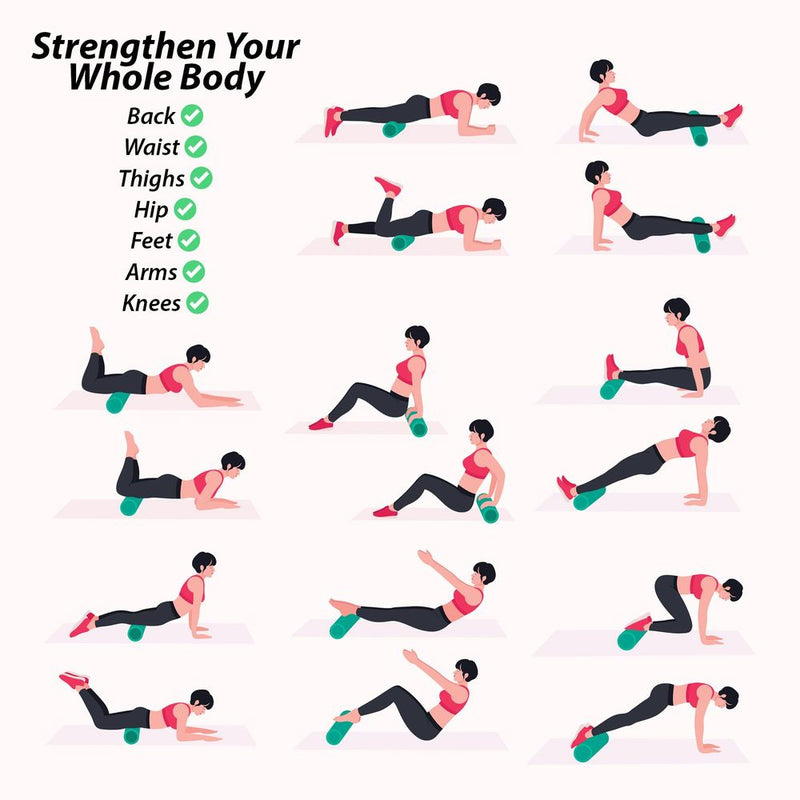 ASAB Yoga Foam Roller - Professional Grade EVA Material - Ideal for Relaxation & Muscle Recovery
