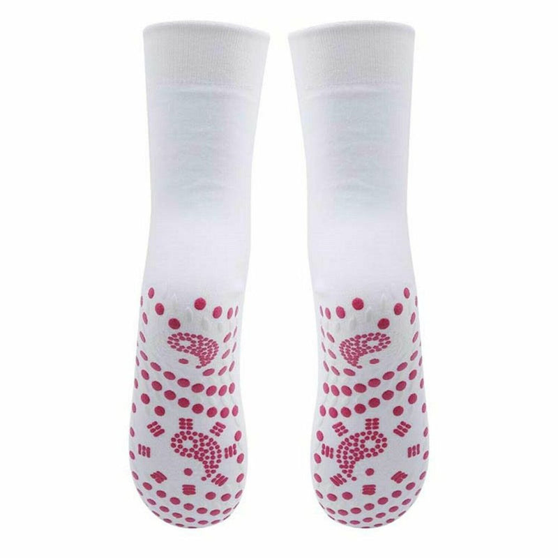 Premium Envie Tourmaline Magnetic Health Socks - White