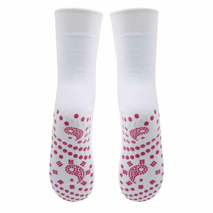 Premium Envie Tourmaline Magnetic Health Socks - White