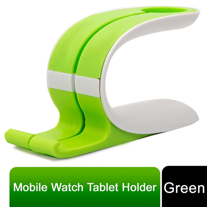 Green Mobile Watch Tablet Stand Holder - Anti-Slip, Universal, Lightweight - Professional Quality