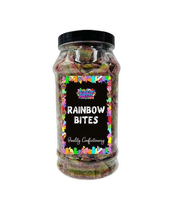 Fizzy Rainbow Bites - Mini Fizzy Belts - Retro Sweets - Gift Jar