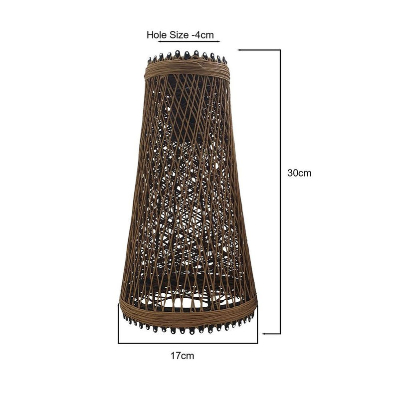 Retro Vintage Barrel Cage Lampshade - Easy Fit, Natural Rattan Material, Classic Design - Add Unique Style to Any Room