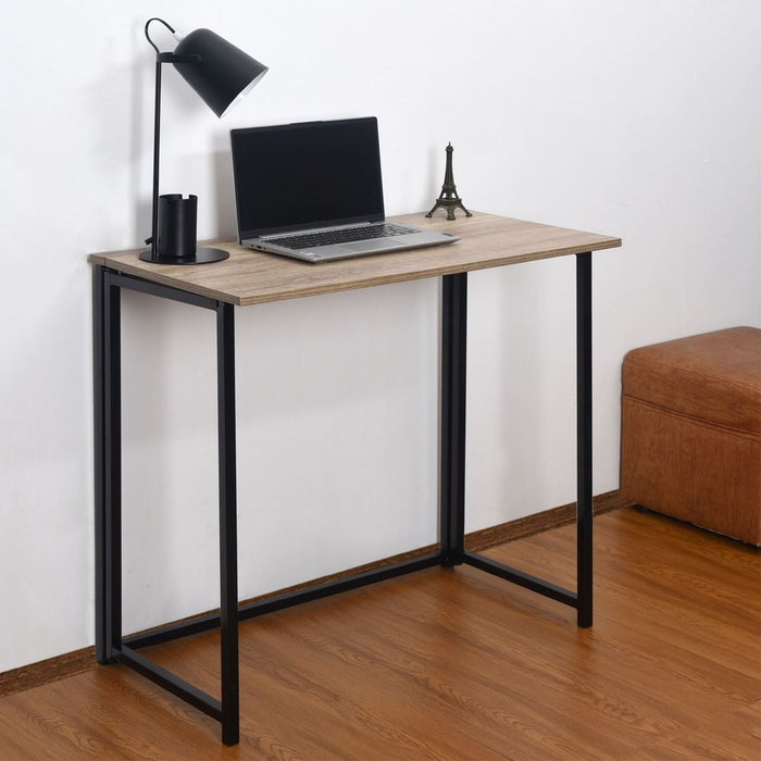 Folding Table: Compact, Stylish, Industrial | Multipurpose Desk with Space-Saving Storage