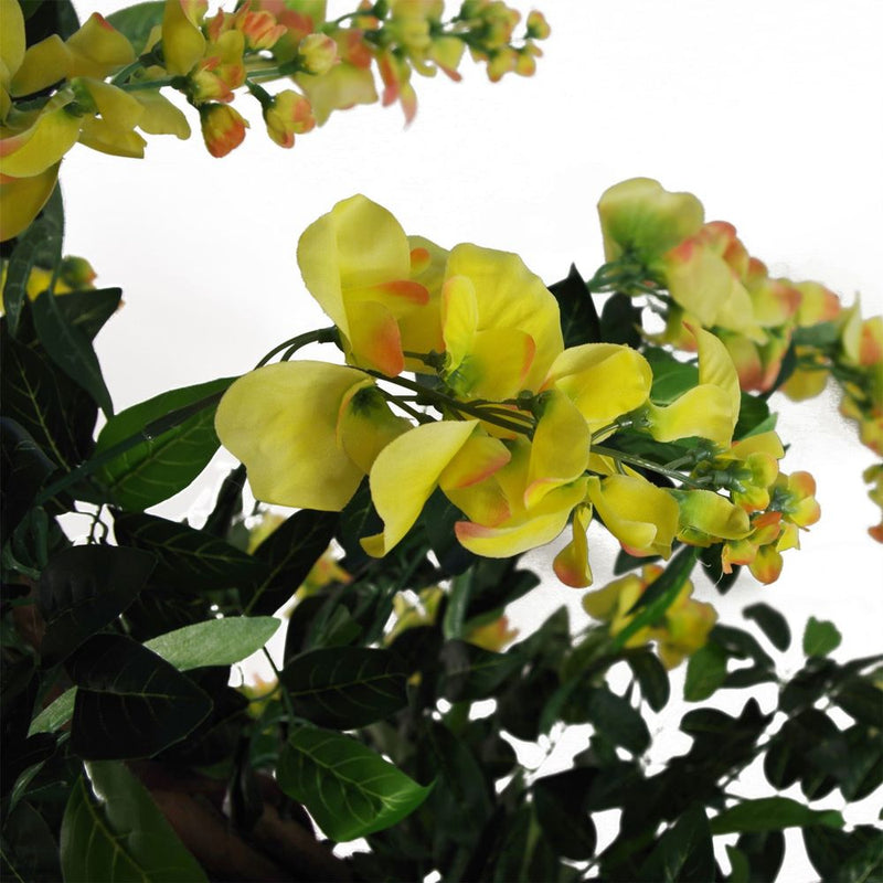 Captivating 120cm Artificial Yellow Wisteria Tree - Premium Quality, Realistic Design for Stunning Décor