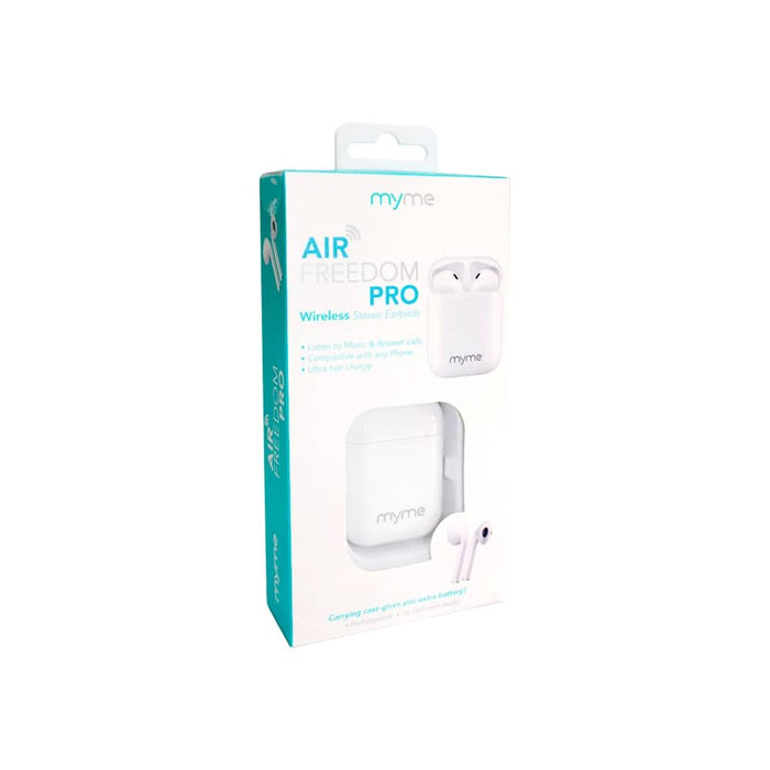 MyMe Air Freedom Pro Wireless Stereo Earbuds & Charging Case - Top Sound, Active Noise Cancellation - Compatible with iOS & Android