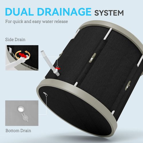 SPORTNOW Ice Bath Tub Outdoor, 210L Portable Cold Water Therapy Tub, Black