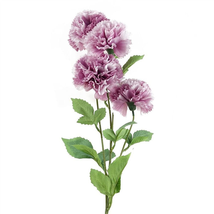 Pack of 6 x 70cm Pink Artificial Carnation Stem - 24 Flowers